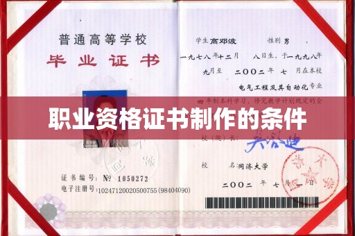 新龙职业资格证书制作的条件