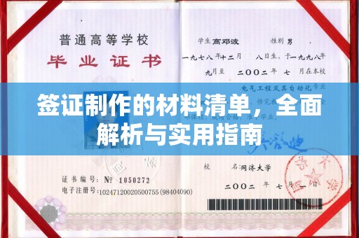 新龙签证制作的材料清单，全面解析与实用指南