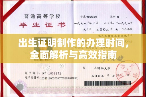 新龙出生证明制作的办理时间，全面解析与高效指南