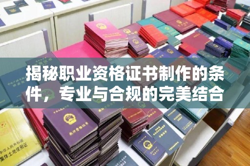 新龙揭秘职业资格证书制作的条件，专业与合规的完美结合