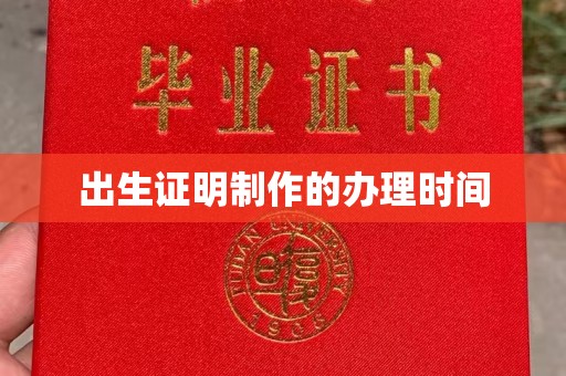 新龙出生证明制作的办理时间