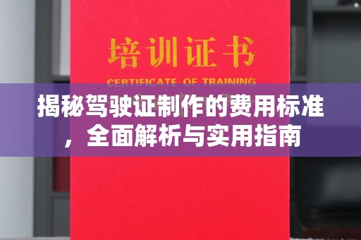新龙揭秘驾驶证制作的费用标准，全面解析与实用指南