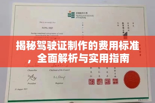 新龙揭秘驾驶证制作的费用标准，全面解析与实用指南