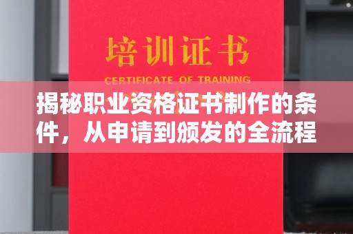 新龙揭秘职业资格证书制作的条件，从申请到颁发的全流程解析