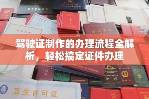 新龙驾驶证制作的办理流程全解析，轻松搞定证件办理