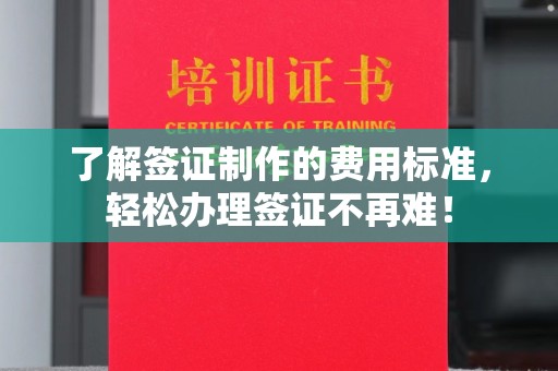 新龙了解签证制作的费用标准，轻松办理签证不再难！