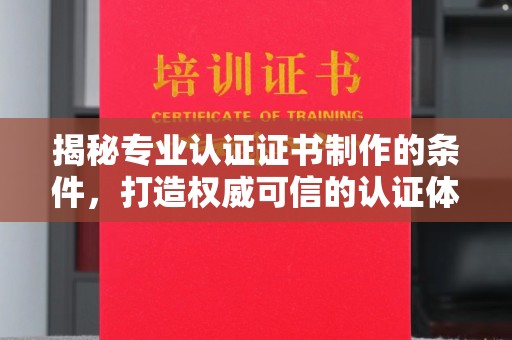 新龙揭秘专业认证证书制作的条件，打造权威可信的认证体系