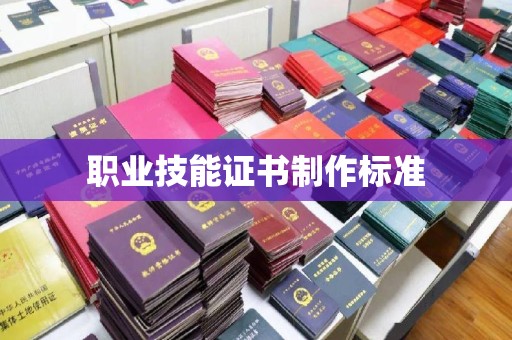 新龙职业技能证书制作标准