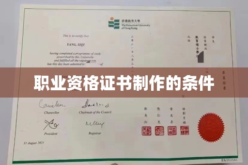 新龙职业资格证书制作的条件
