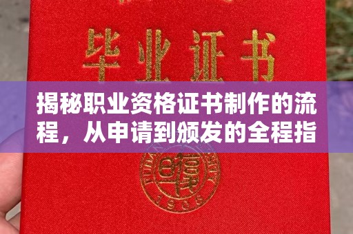 新龙揭秘职业资格证书制作的流程，从申请到颁发的全程指南