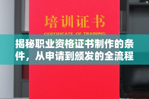 新龙揭秘职业资格证书制作的条件，从申请到颁发的全流程解析