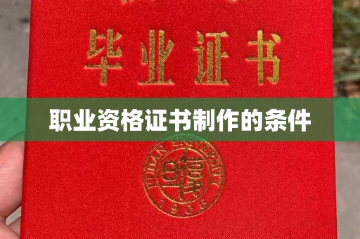 新龙职业资格证书制作的条件