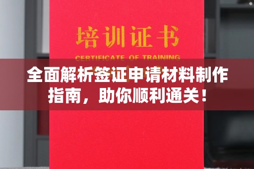 新龙全面解析签证申请材料制作指南，助你顺利通关！
