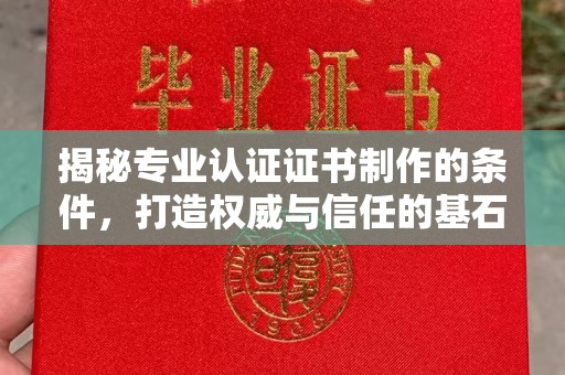 新龙揭秘专业认证证书制作的条件，打造权威与信任的基石