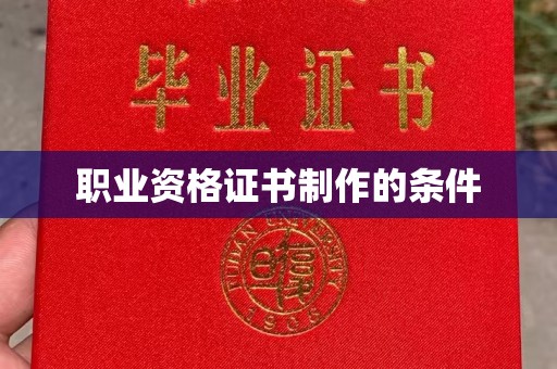 新龙职业资格证书制作的条件