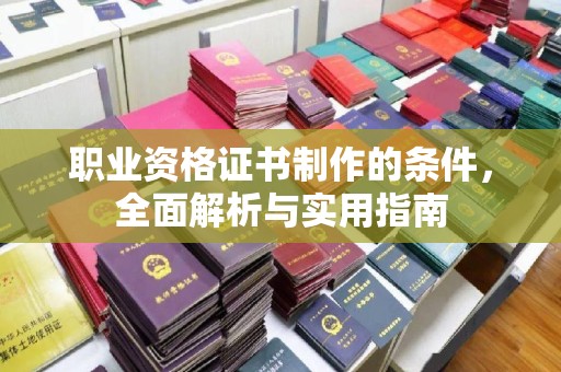 新龙职业资格证书制作的条件，全面解析与实用指南