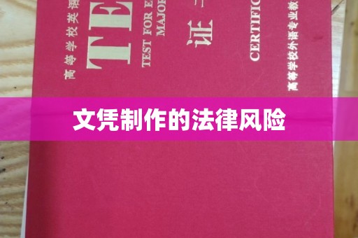 新龙文凭制作的法律风险
